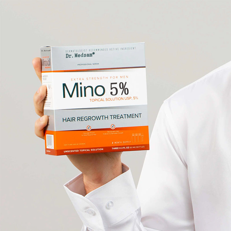 Men’s 5% Minoxidil Hair Growth Essence – 60ml × 3 Bottles