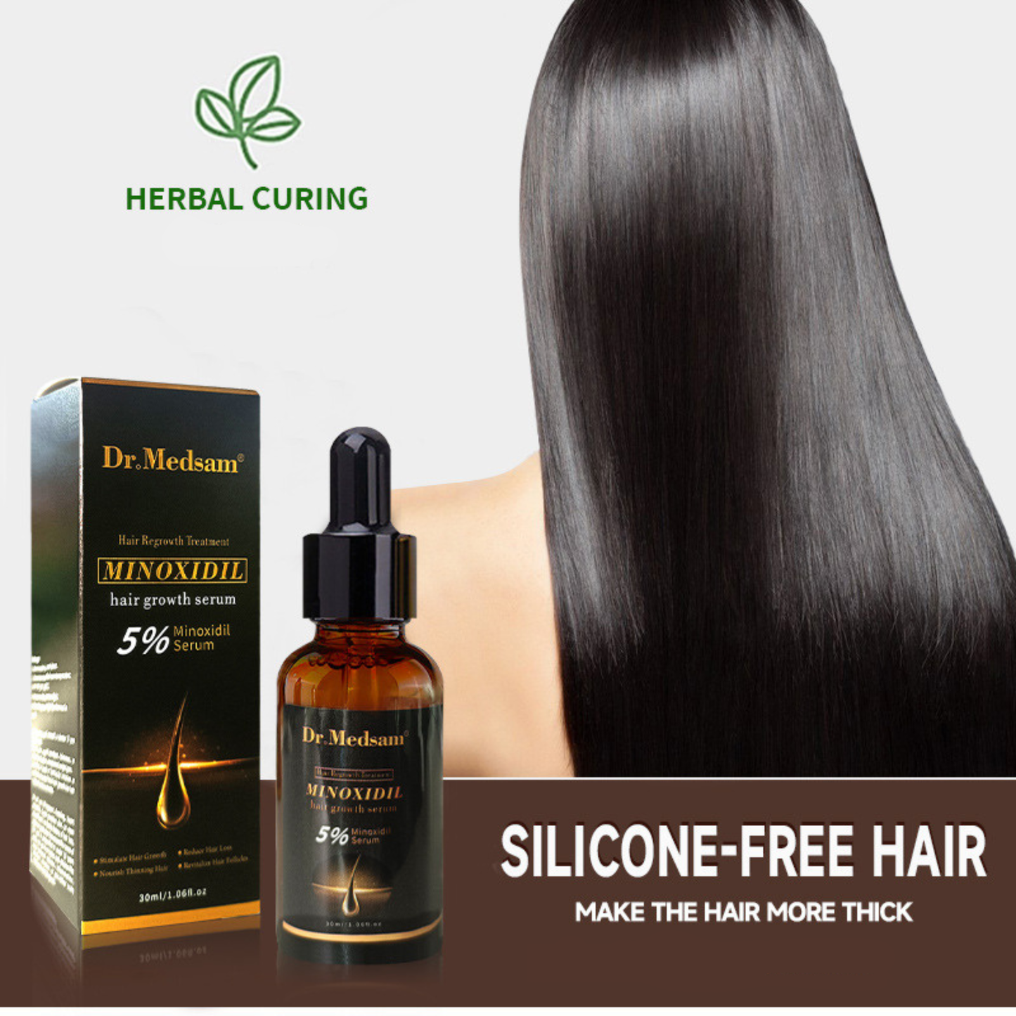 Cross-Border Minoxidil Hair Growth Solution 5% – 30ml