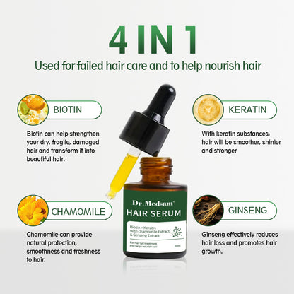 Dr. Medsam 4-in-1 Hair Serum with Biotin, Keratin & Herbal Extracts