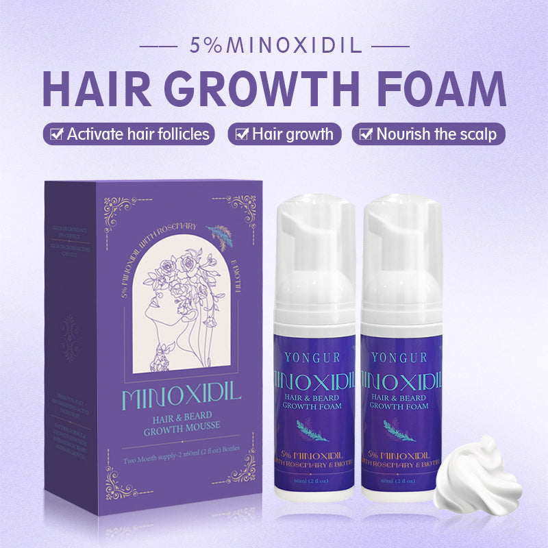 5% Minoxidil Hair Growth Solution & Foam – Dual Action 60ml x2