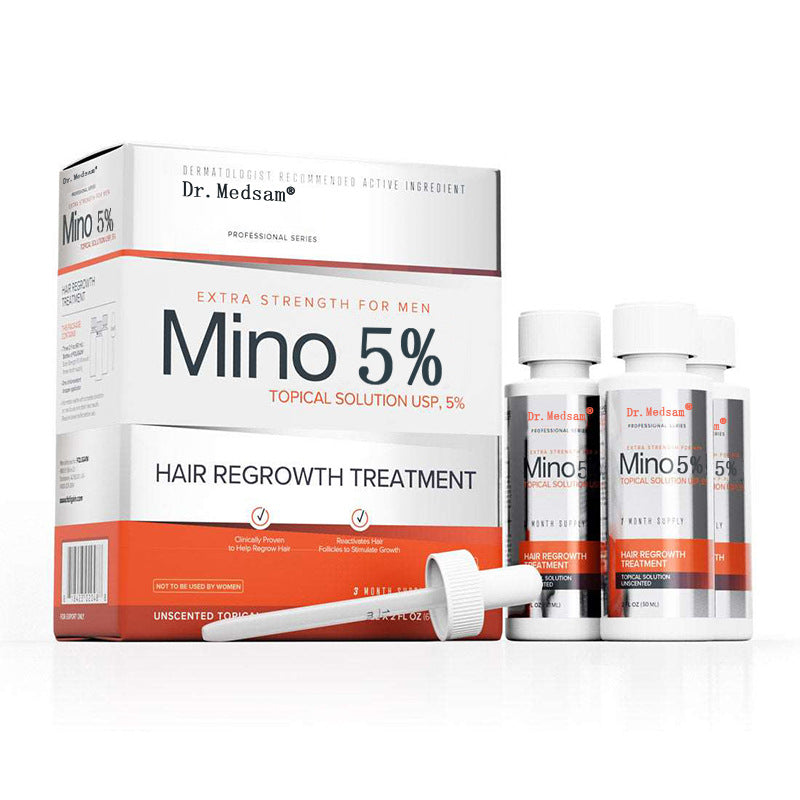 Men’s 5% Minoxidil Hair Growth Essence – 60ml × 3 Bottles