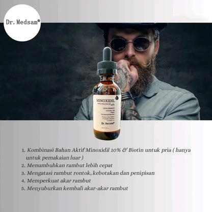 10% Minoxidil Hair Growth Serum – Biotin Beard & Scalp Tonic 60ml